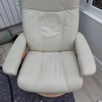 Cream Armchair - Leather Repairs